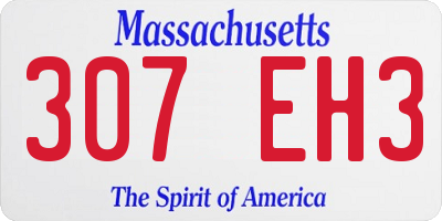 MA license plate 307EH3