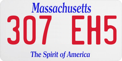 MA license plate 307EH5