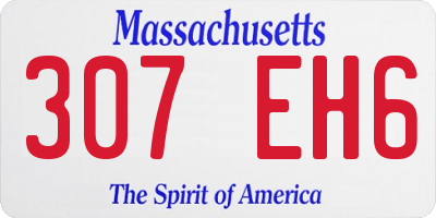 MA license plate 307EH6