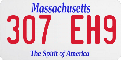 MA license plate 307EH9