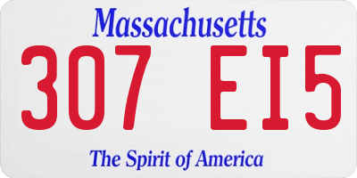 MA license plate 307EI5