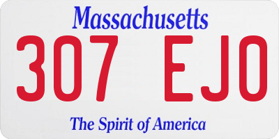 MA license plate 307EJ0