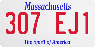 MA license plate 307EJ1
