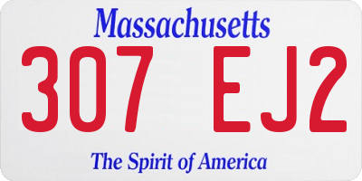 MA license plate 307EJ2