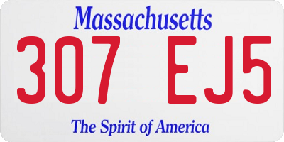 MA license plate 307EJ5