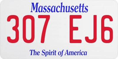 MA license plate 307EJ6