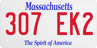 MA license plate 307EK2