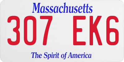 MA license plate 307EK6