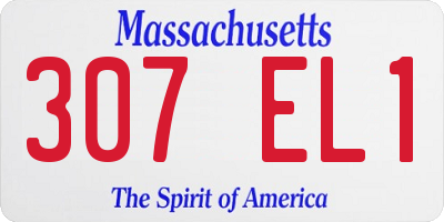 MA license plate 307EL1