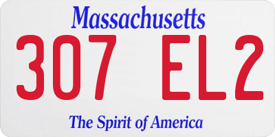 MA license plate 307EL2