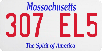MA license plate 307EL5