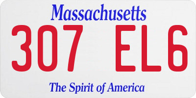 MA license plate 307EL6