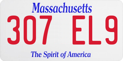 MA license plate 307EL9