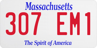 MA license plate 307EM1
