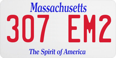 MA license plate 307EM2
