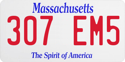 MA license plate 307EM5