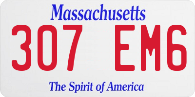 MA license plate 307EM6