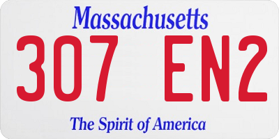 MA license plate 307EN2