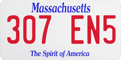 MA license plate 307EN5