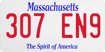 MA license plate 307EN9