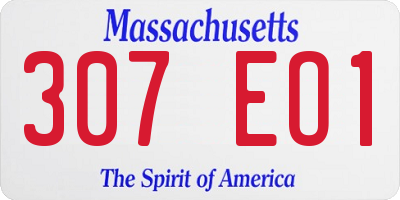 MA license plate 307EO1
