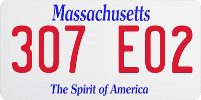 MA license plate 307EO2