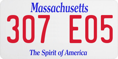 MA license plate 307EO5
