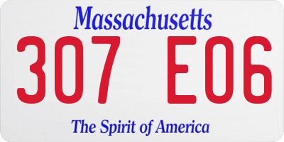 MA license plate 307EO6