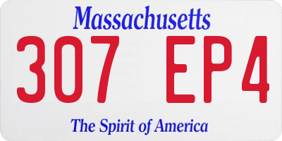 MA license plate 307EP4