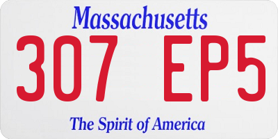 MA license plate 307EP5