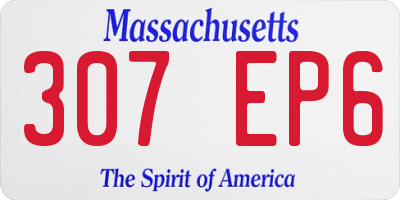 MA license plate 307EP6