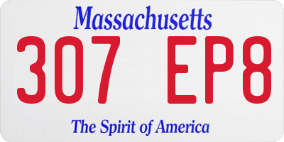 MA license plate 307EP8
