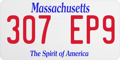 MA license plate 307EP9