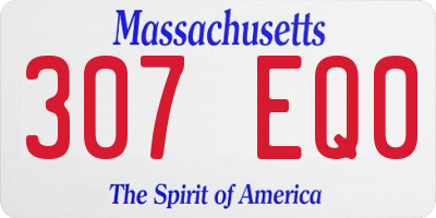 MA license plate 307EQ0