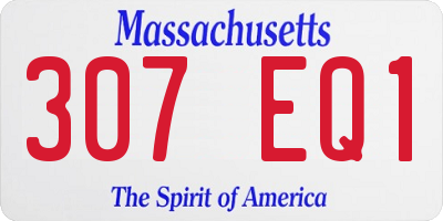 MA license plate 307EQ1