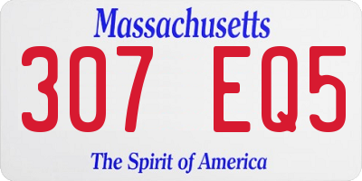 MA license plate 307EQ5