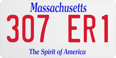 MA license plate 307ER1