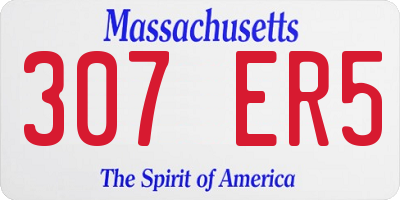 MA license plate 307ER5