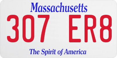 MA license plate 307ER8