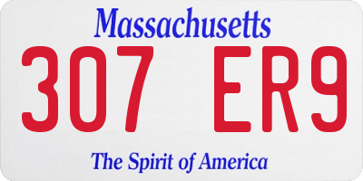MA license plate 307ER9