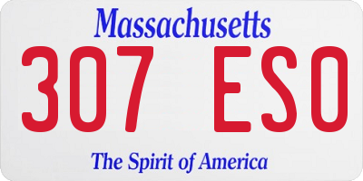 MA license plate 307ES0