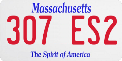 MA license plate 307ES2