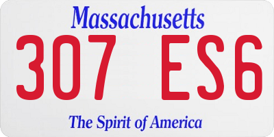 MA license plate 307ES6