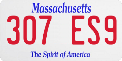 MA license plate 307ES9