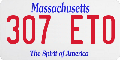 MA license plate 307ET0