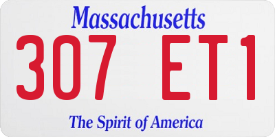 MA license plate 307ET1