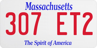 MA license plate 307ET2
