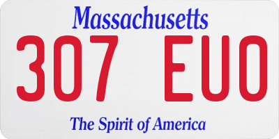 MA license plate 307EU0