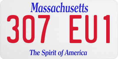 MA license plate 307EU1