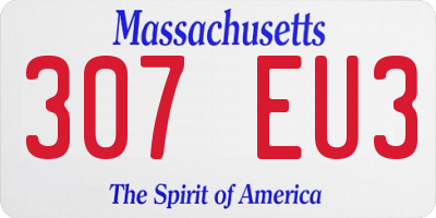 MA license plate 307EU3